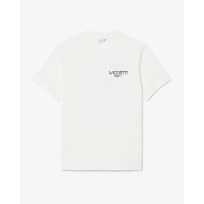 Lacoste T-shirt Jersey Imprimé Tennis Graphique - Blanc
