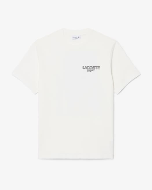 Lacoste T-shirt Jersey Imprimé Tennis Graphique - Blanc