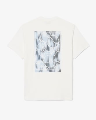Lacoste T-shirt Jersey Imprimé Tennis Graphique - Blanc