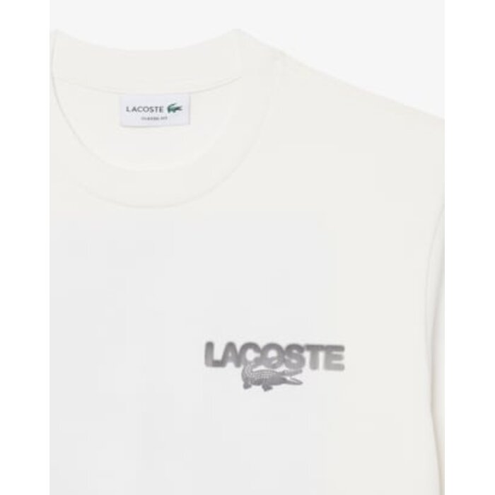 Lacoste T-shirt Jersey Imprimé Tennis Graphique - Blanc