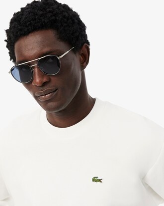 Lacoste Sweatshirt Molleton Coton - Blanc 70V