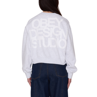 Obey Design Studio Cropped - Ash Heather Grey