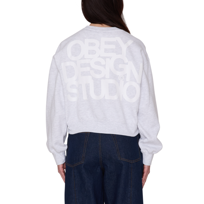 Obey Design Studio Cropped - Ash Heather Grey