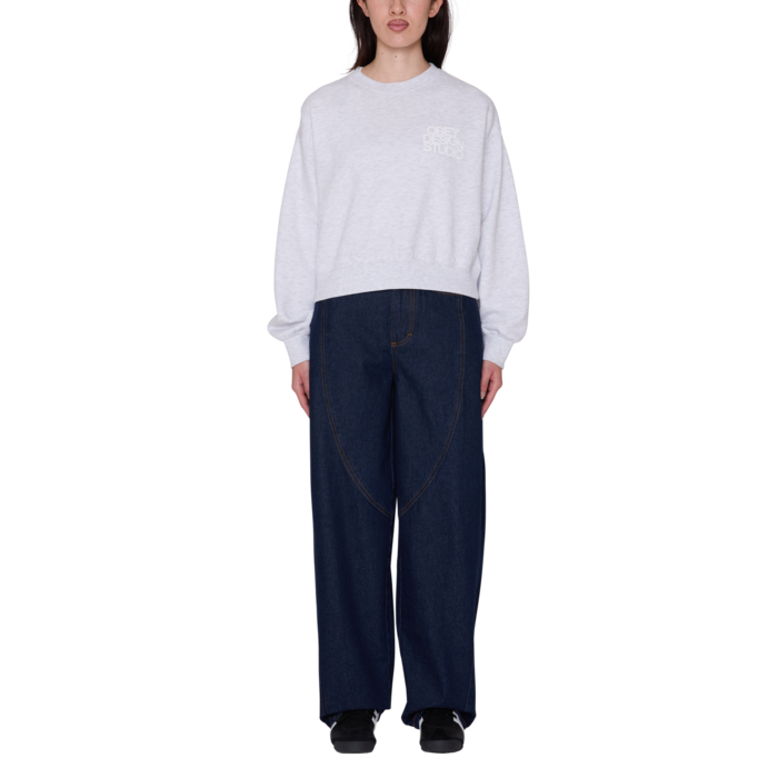 Obey Design Studio Cropped - Ash Heather Grey