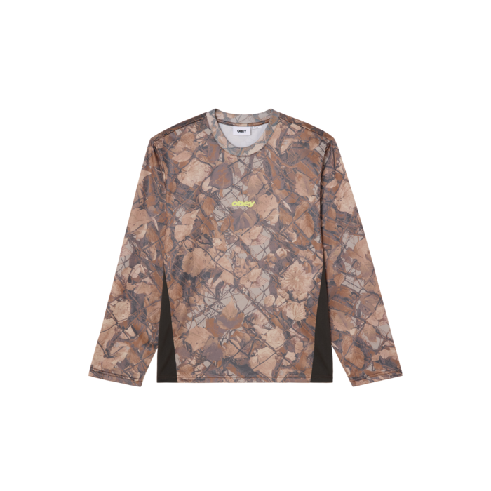Obey Basecamp Knit Ls Shirt - Fence Camo Multi