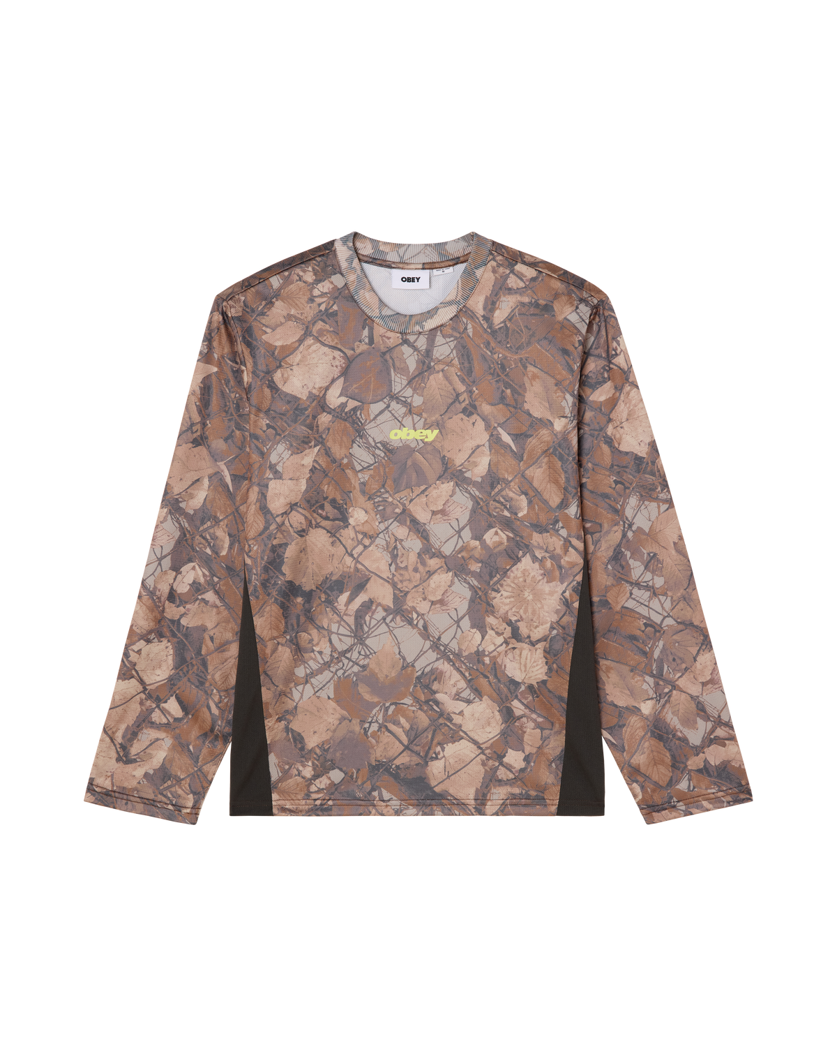 Obey Basecamp Knit Ls Shirt - Fence Camo Multi