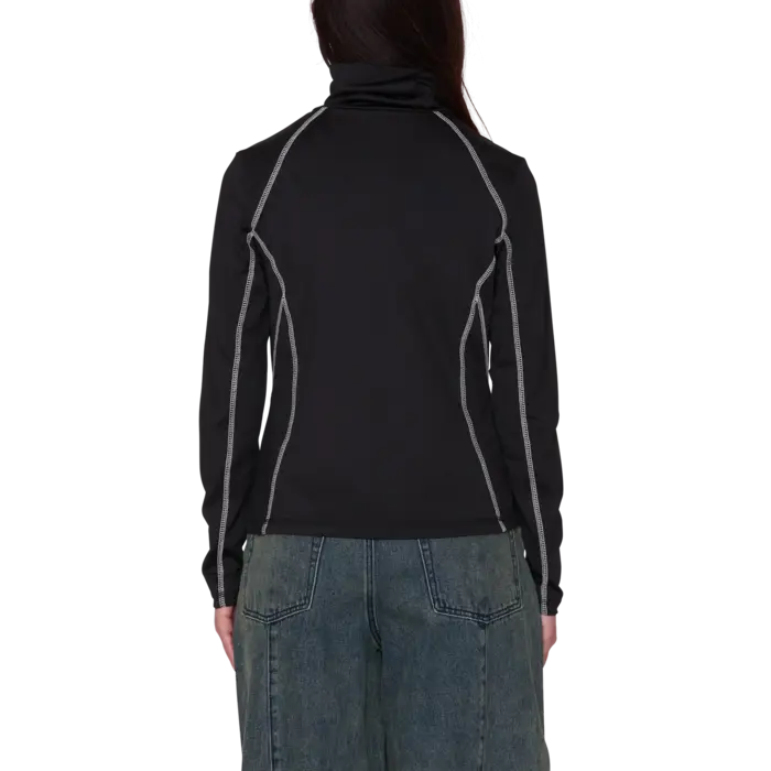 Obey Nalia Turtle Neck Top - Black