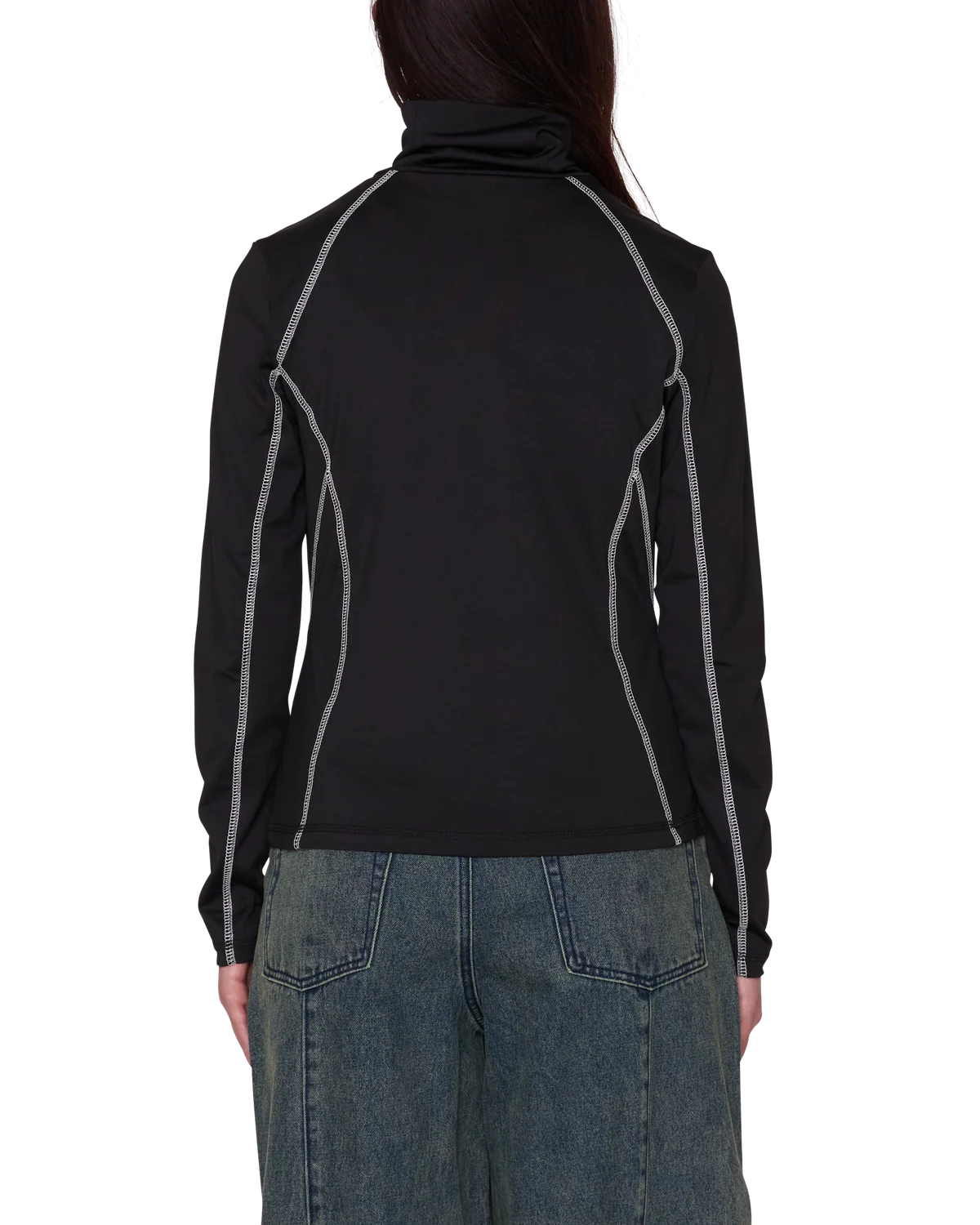 Obey Nalia Turtle Neck Top - Black