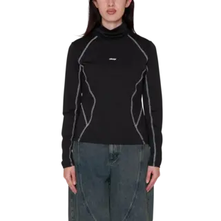 Obey Nalia Turtle Neck Top - Black