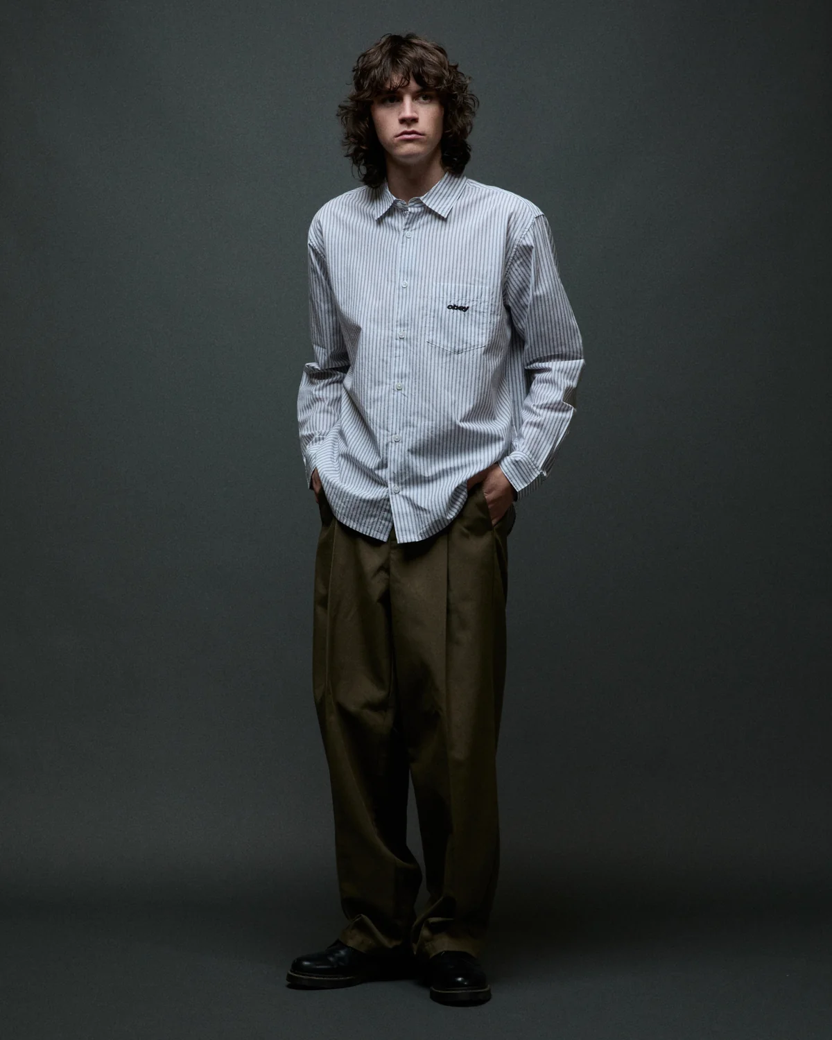 Obey Dean Pleated Pant - Stone Gray