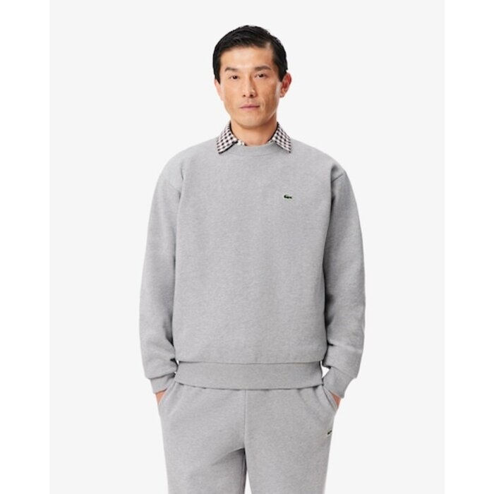 Lacoste Sweatshirt Molleton Coton - Gris Chine