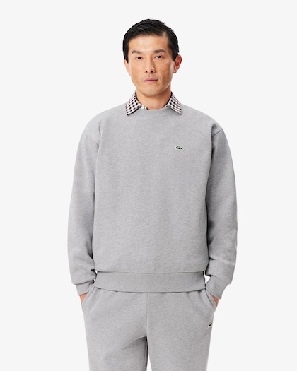 Lacoste Sweatshirt Molleton Coton - Gris Chine