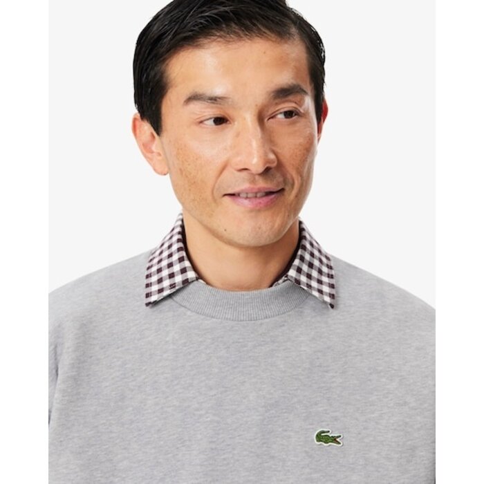 Lacoste Sweatshirt Molleton Coton - Gris Chine