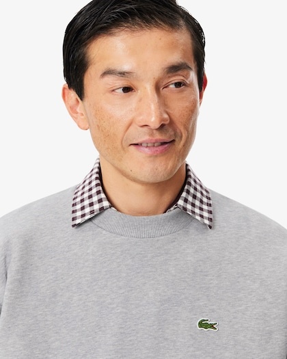 Lacoste Sweatshirt Molleton Coton - Gris Chine