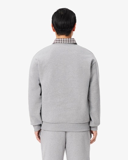 Lacoste Sweatshirt Molleton Coton - Gris Chine