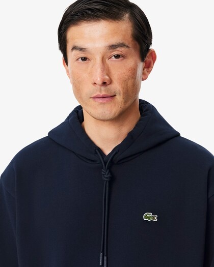 Lacoste Sweatshirt à Capuche Molleton - Bleu Marine