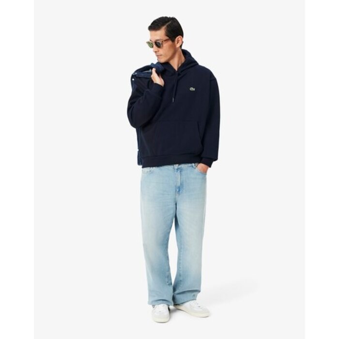 Lacoste Sweatshirt à Capuche Molleton - Bleu Marine