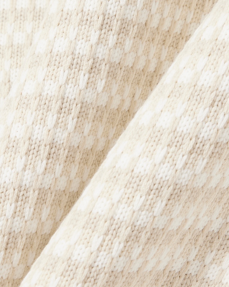 Lacoste Pull Rayé Coton - Beige/ Gris Clair/ Blanc