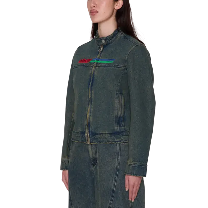 Obey Rove Moto Jacket - Yellow Tint Wash