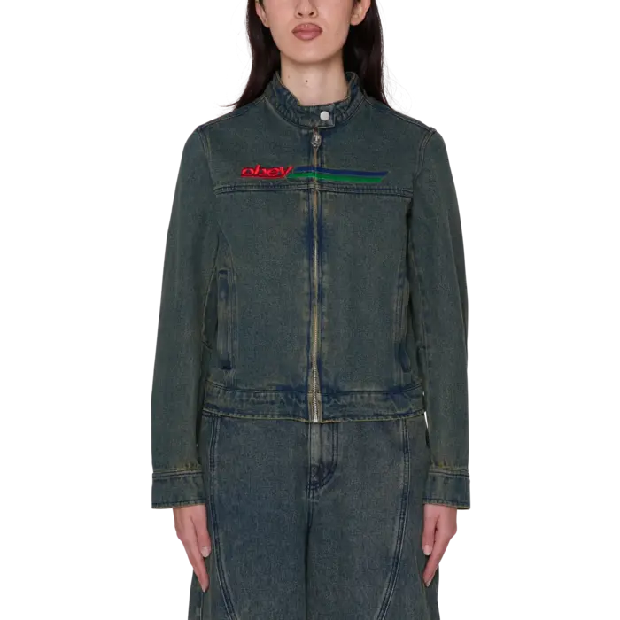 Obey Rove Moto Jacket - Yellow Tint Wash