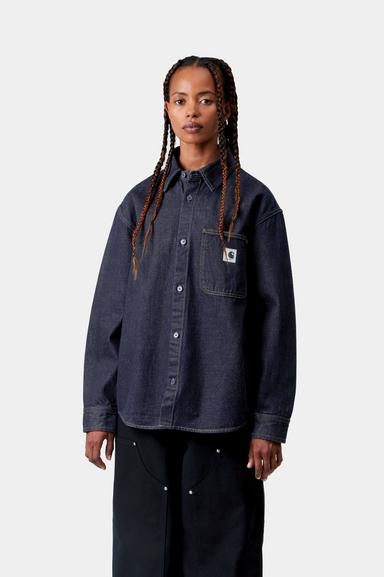 Carhartt WIP W' L/S Marly Shirt Jkt - Blue Heavy Stone Wash