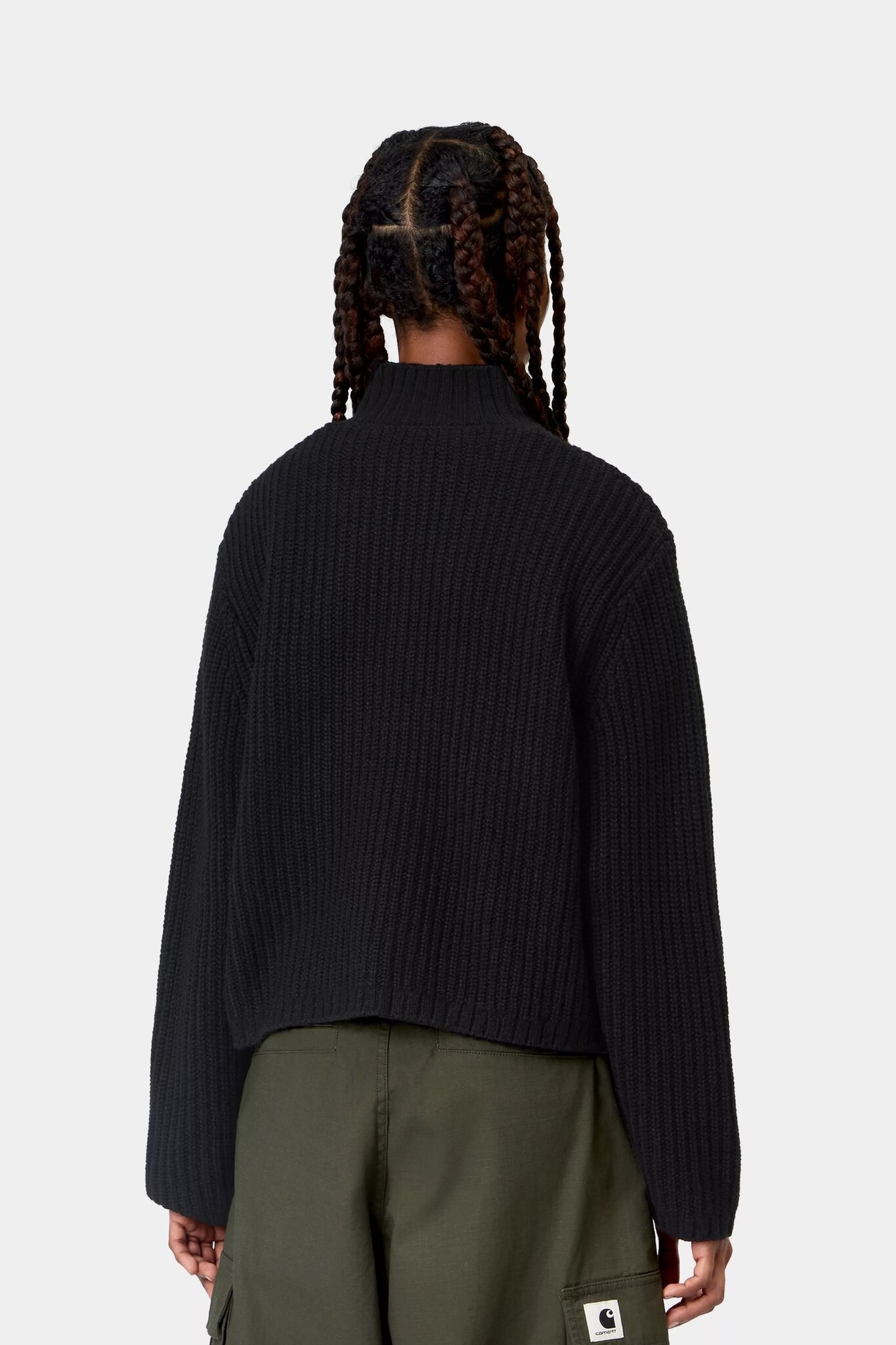 Carhartt WIP W' Detroit Half Zip Sweater - Black