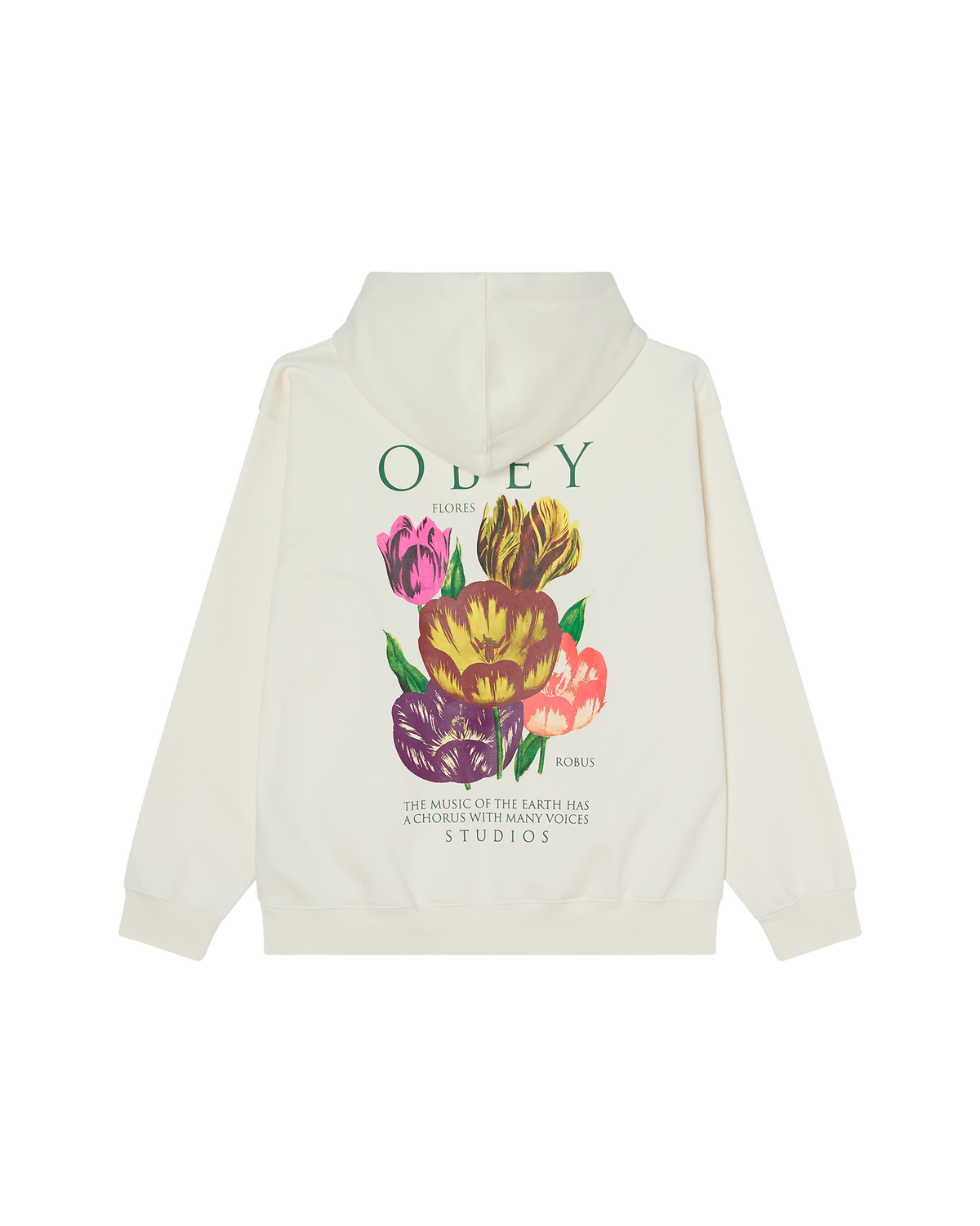 Obey Flores Robus Hood - Unbleached