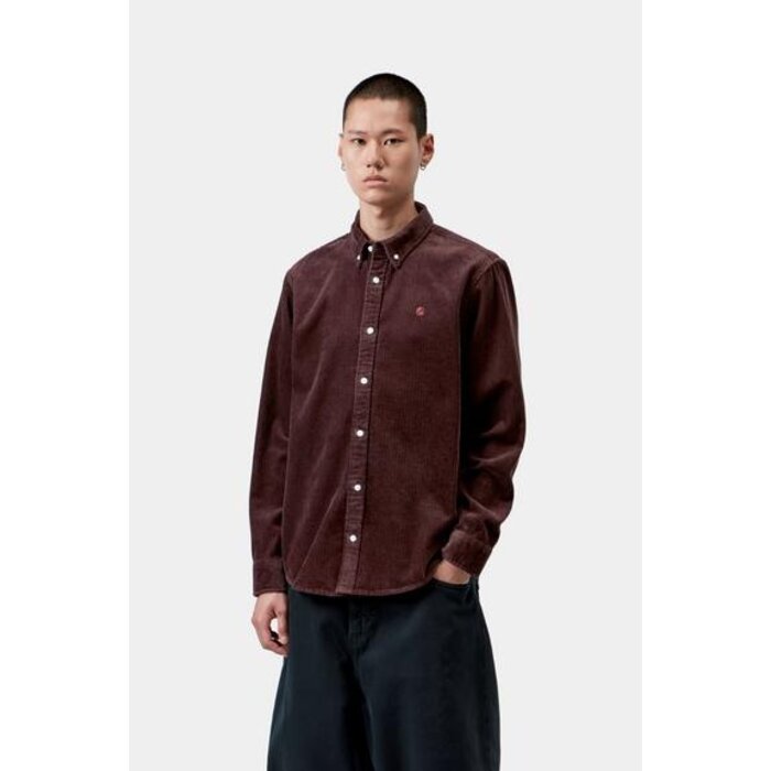 Carhartt WIP L/S Madison Cord Shirt - Amarone