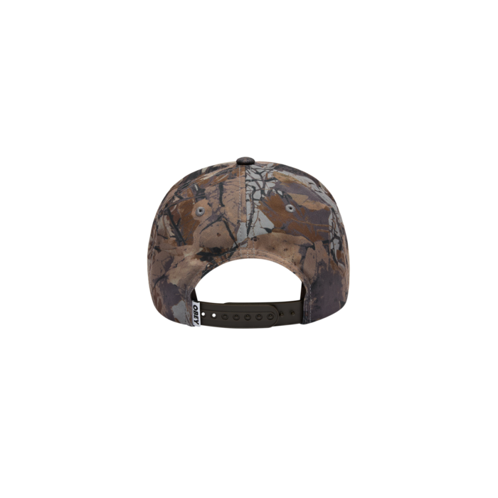 Obey Delta 5 Panel Snapback - Fence Camo Multi