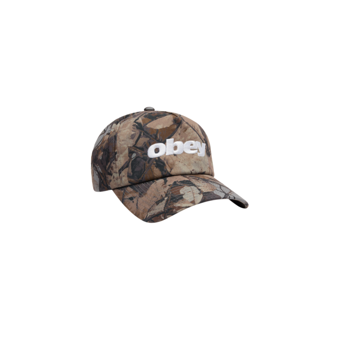 Obey Delta 5 Panel Snapback - Fence Camo Multi