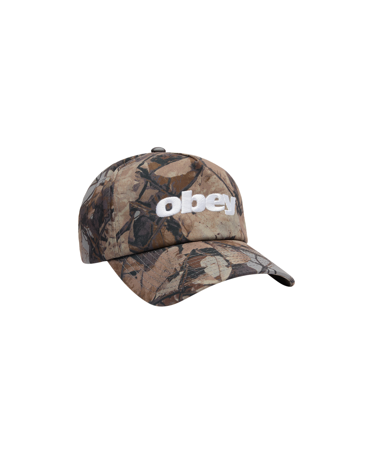 Obey Delta 5 Panel Snapback - Fence Camo Multi