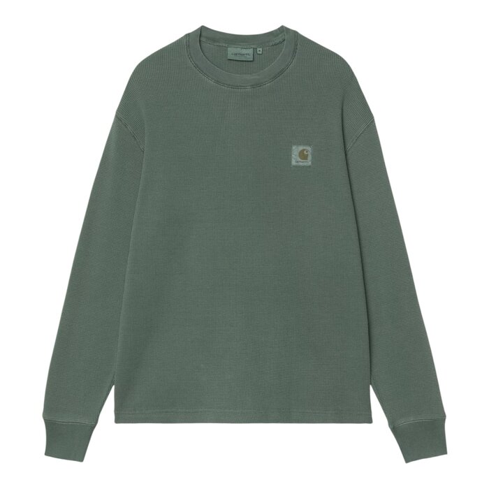 Carhartt WIP L/S Vista Waffle T-shirt - Dark Scarab (Garment Dyed)