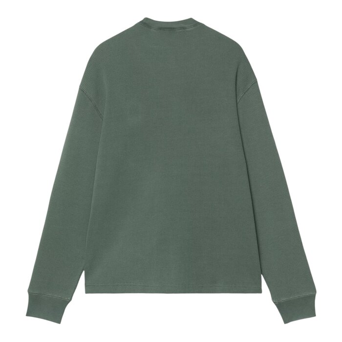Carhartt WIP L/S Vista Waffle T-shirt - Dark Scarab (Garment Dyed)