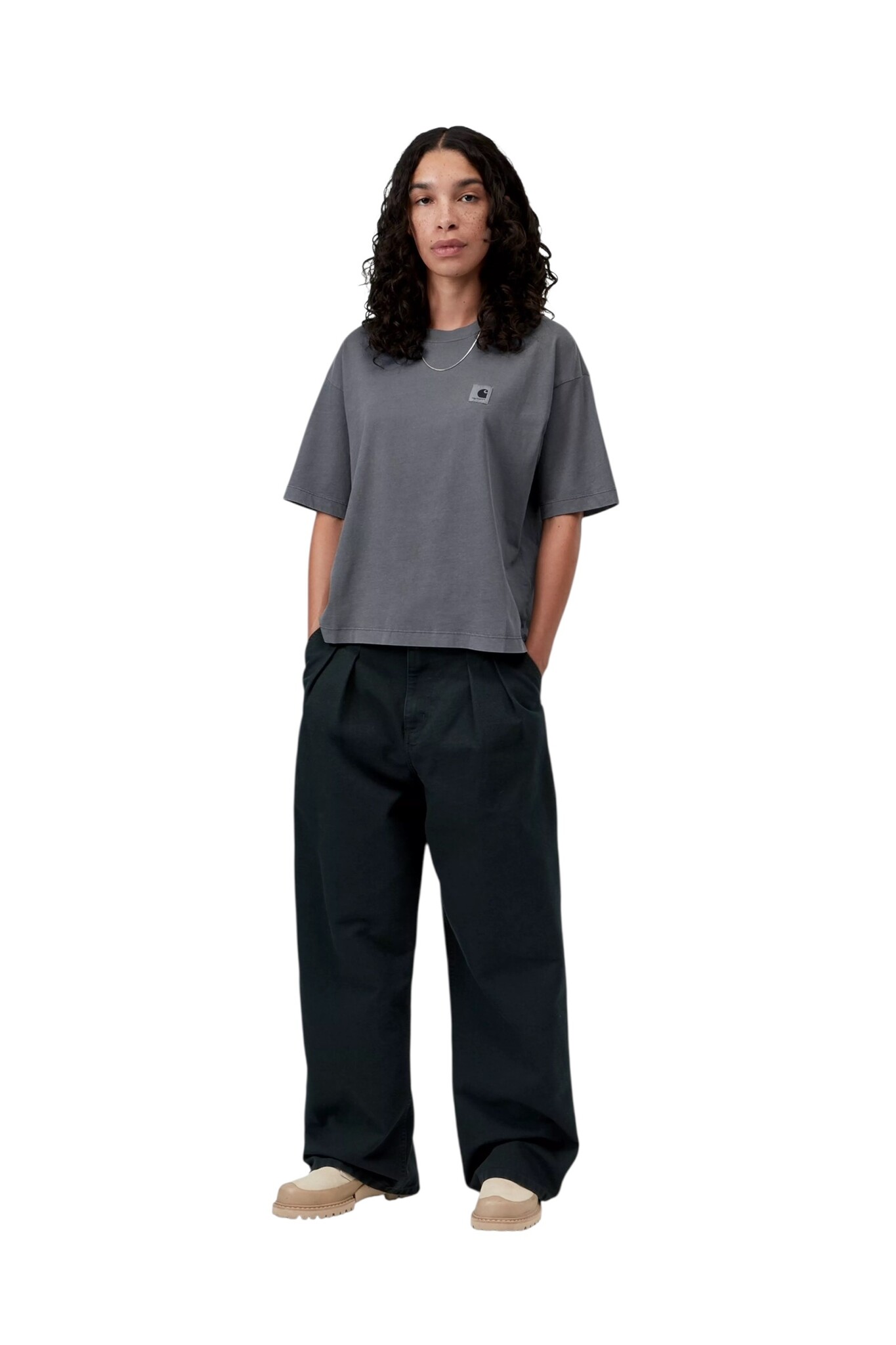 Carhartt WIP W' S/S Nelson T-Shirt - Styx (Garment Dyed)