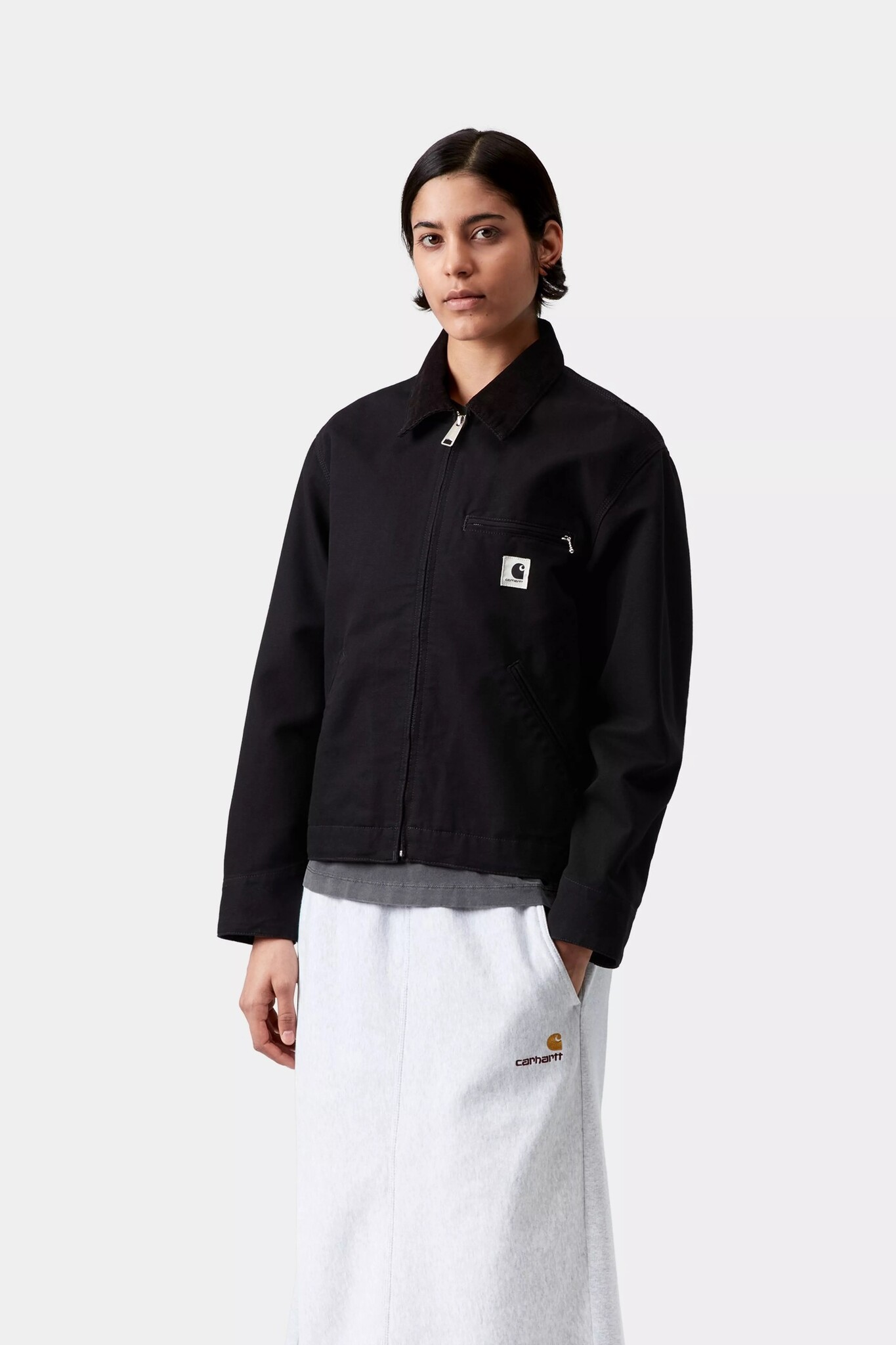 Carhartt WIP W' OG Detroit Jacket - Black/Black rinsed