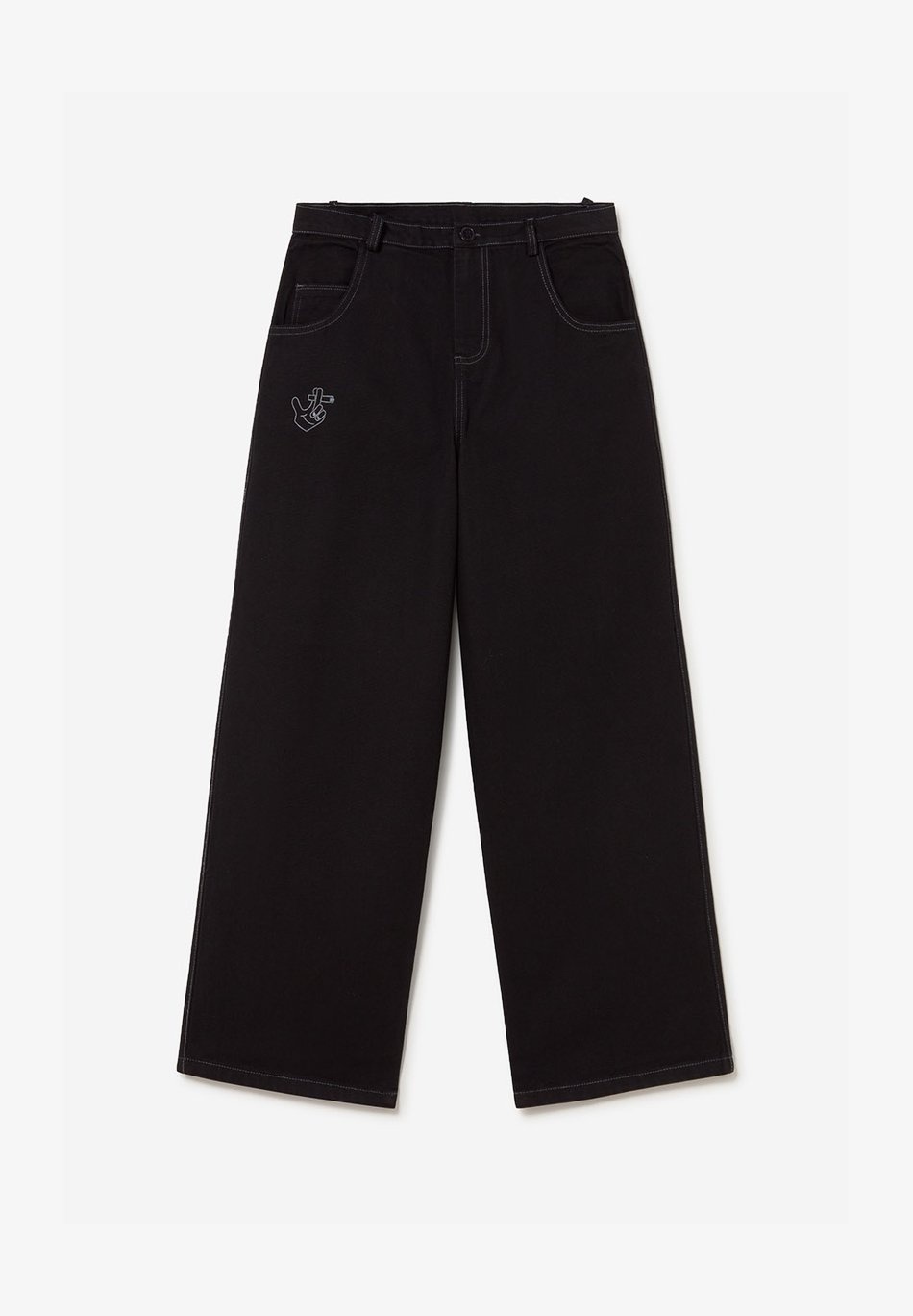 Kaotiko Denim Pants Breeze Club - Black