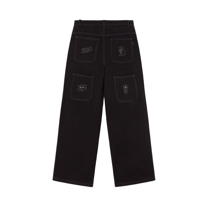 Kaotiko Denim Pants Breeze Club - Black