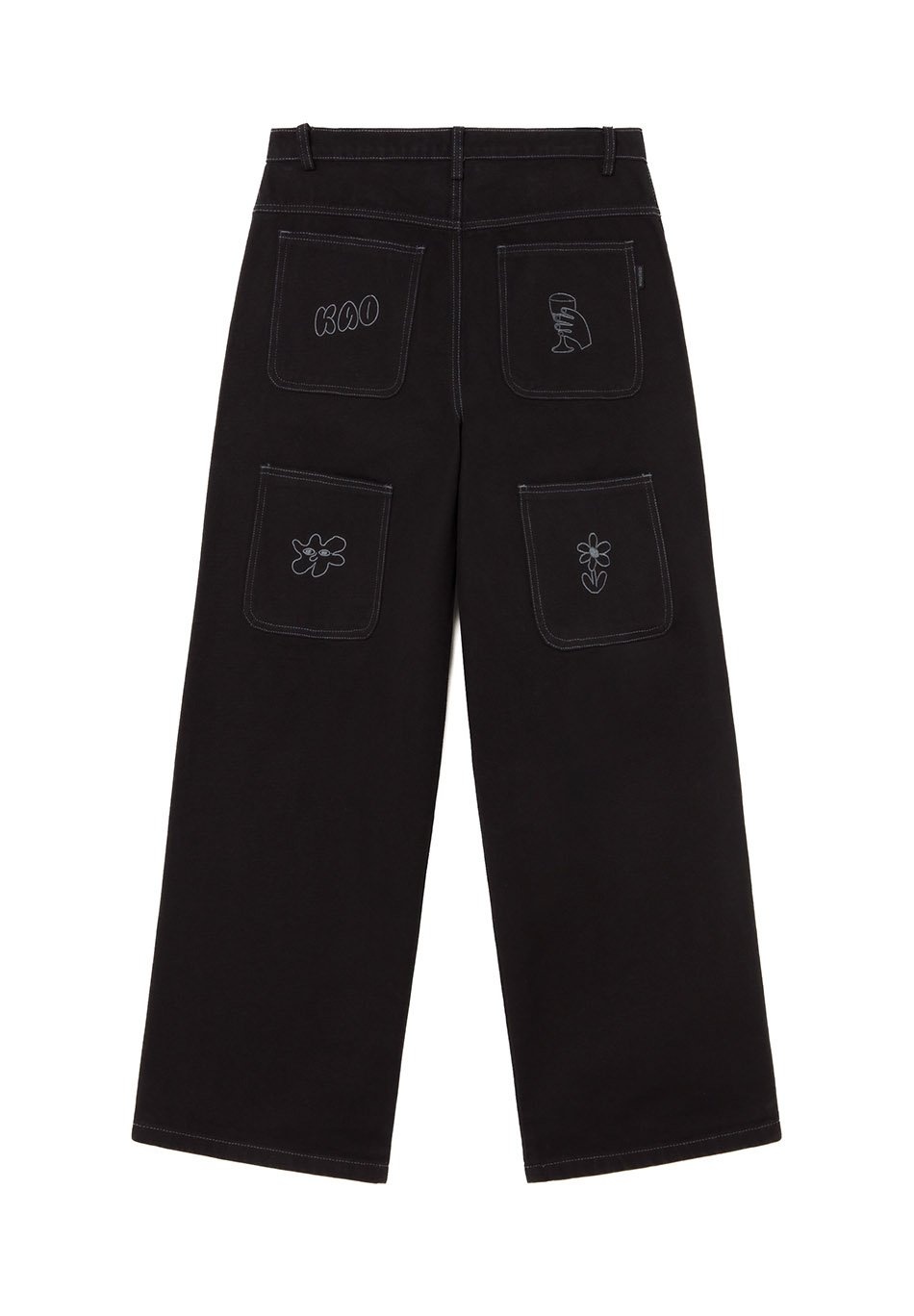 Kaotiko Denim Pants Breeze Club - Black