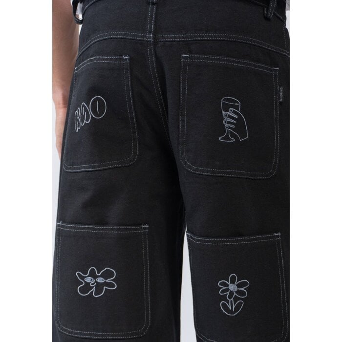 Kaotiko Denim Pants Breeze Club - Black