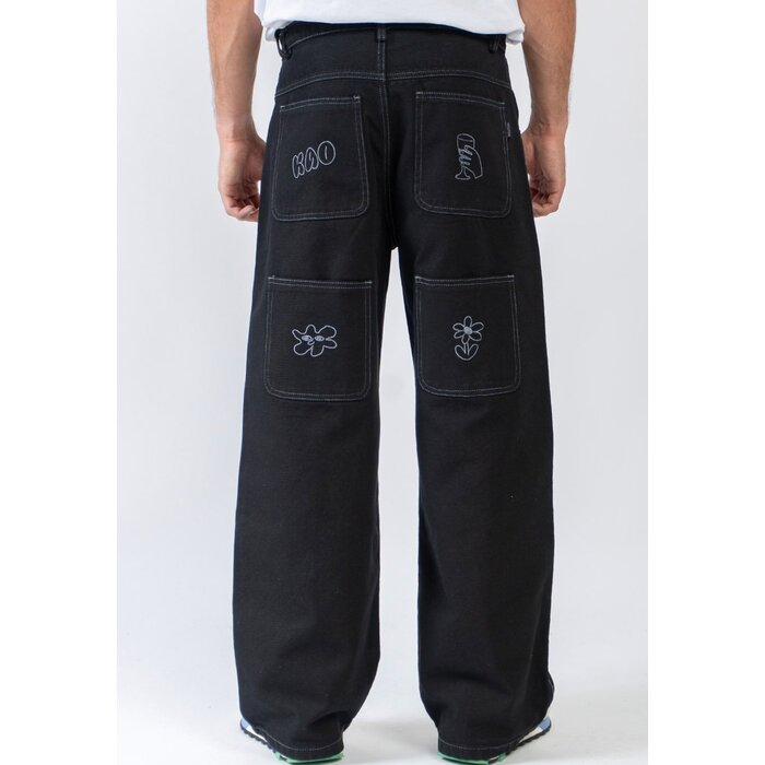 Kaotiko Denim Pants Breeze Club - Black