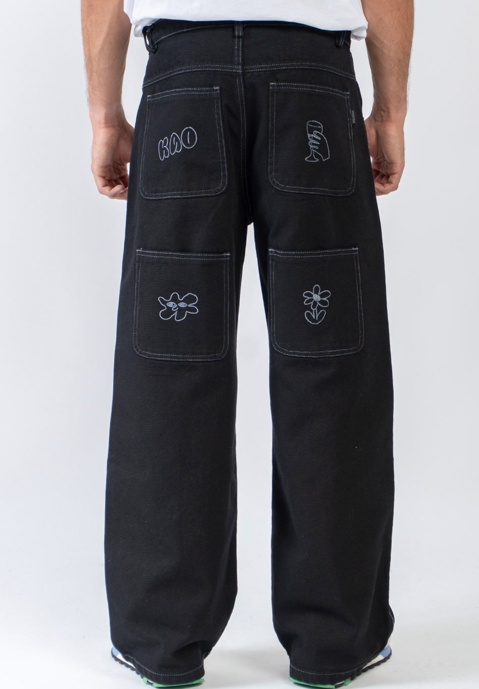 Kaotiko Denim Pants Breeze Club - Black