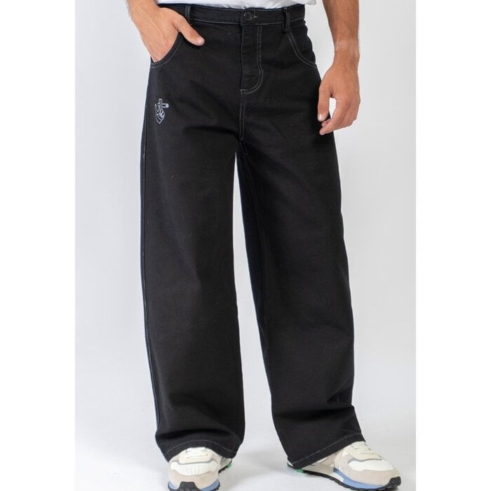 Kaotiko Denim Pants Breeze Club - Black