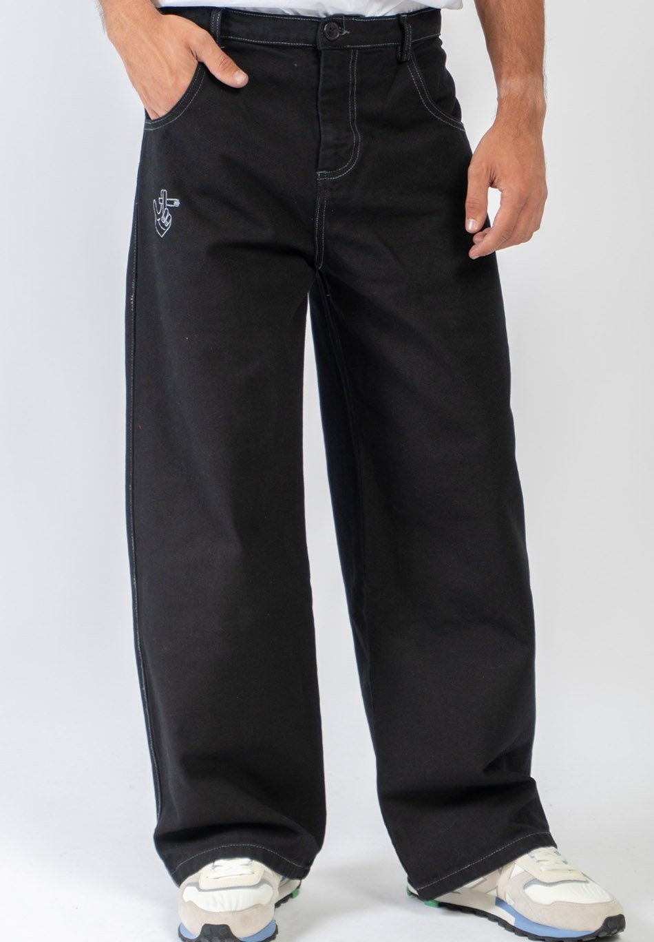 Kaotiko Denim Pants Breeze Club - Black