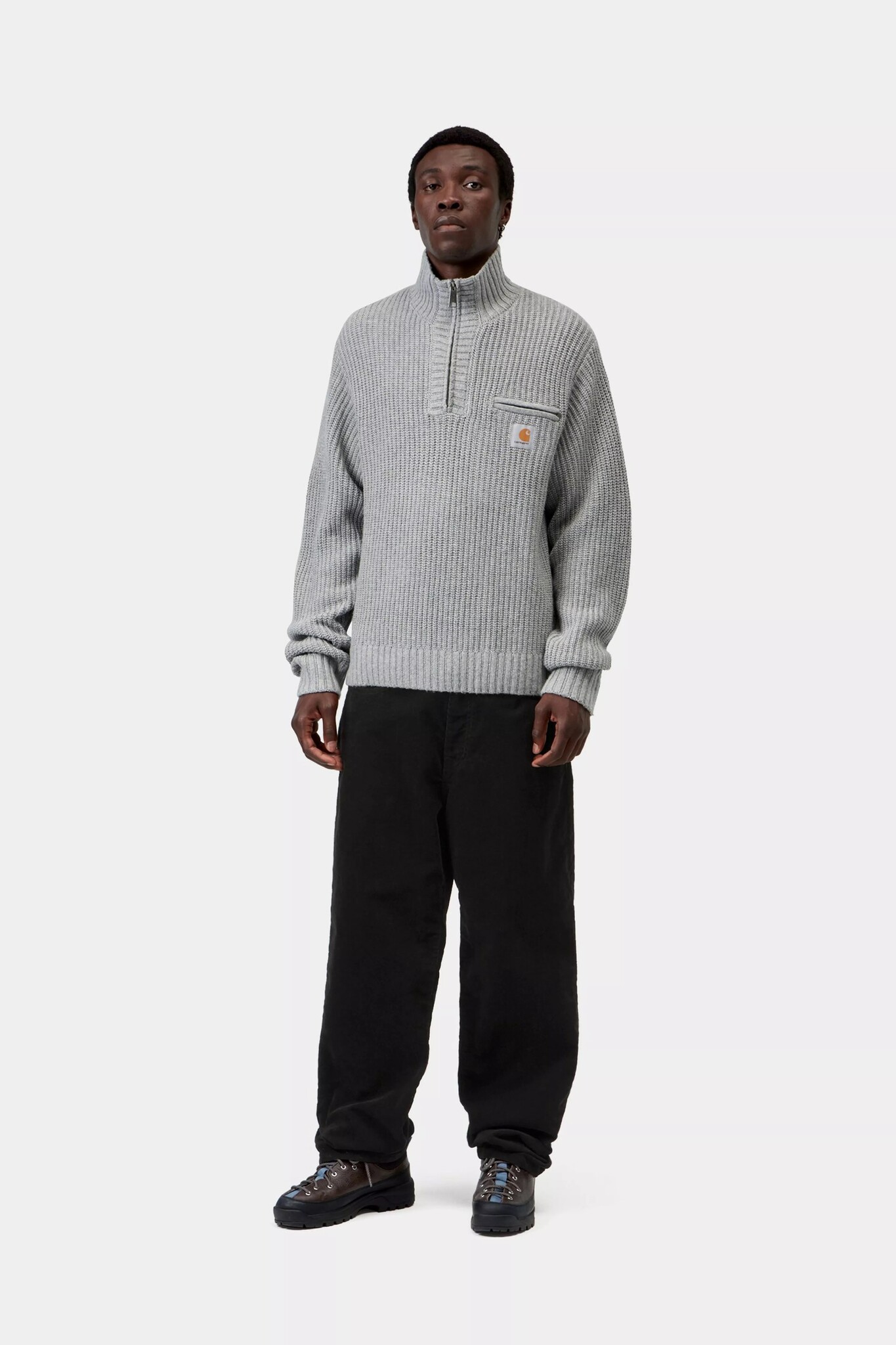 Carhartt WIP Aaron Pant - Corduroy Black (Burst Washed)