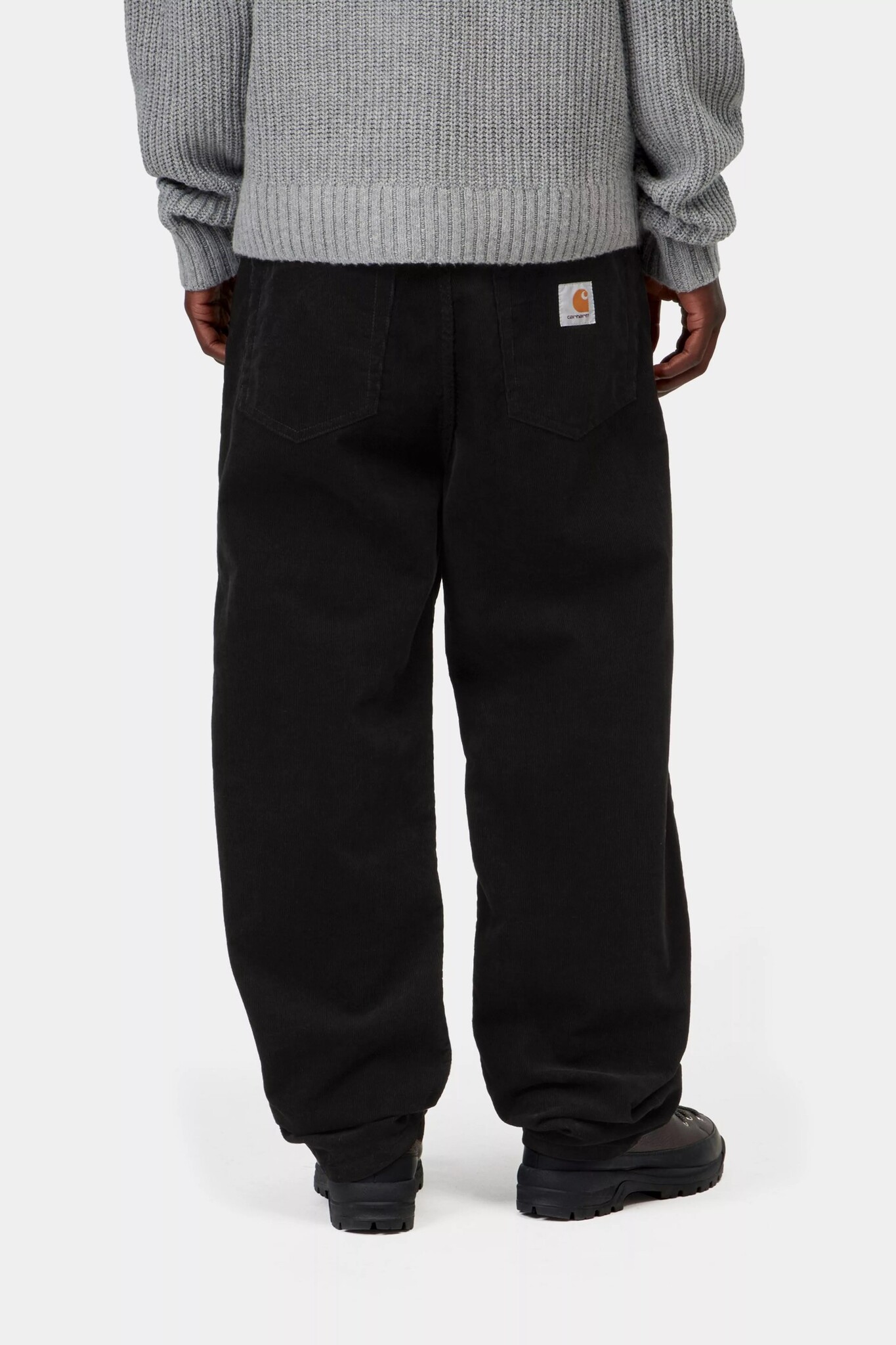 Carhartt WIP Aaron Pant - Corduroy Black (Burst Washed)