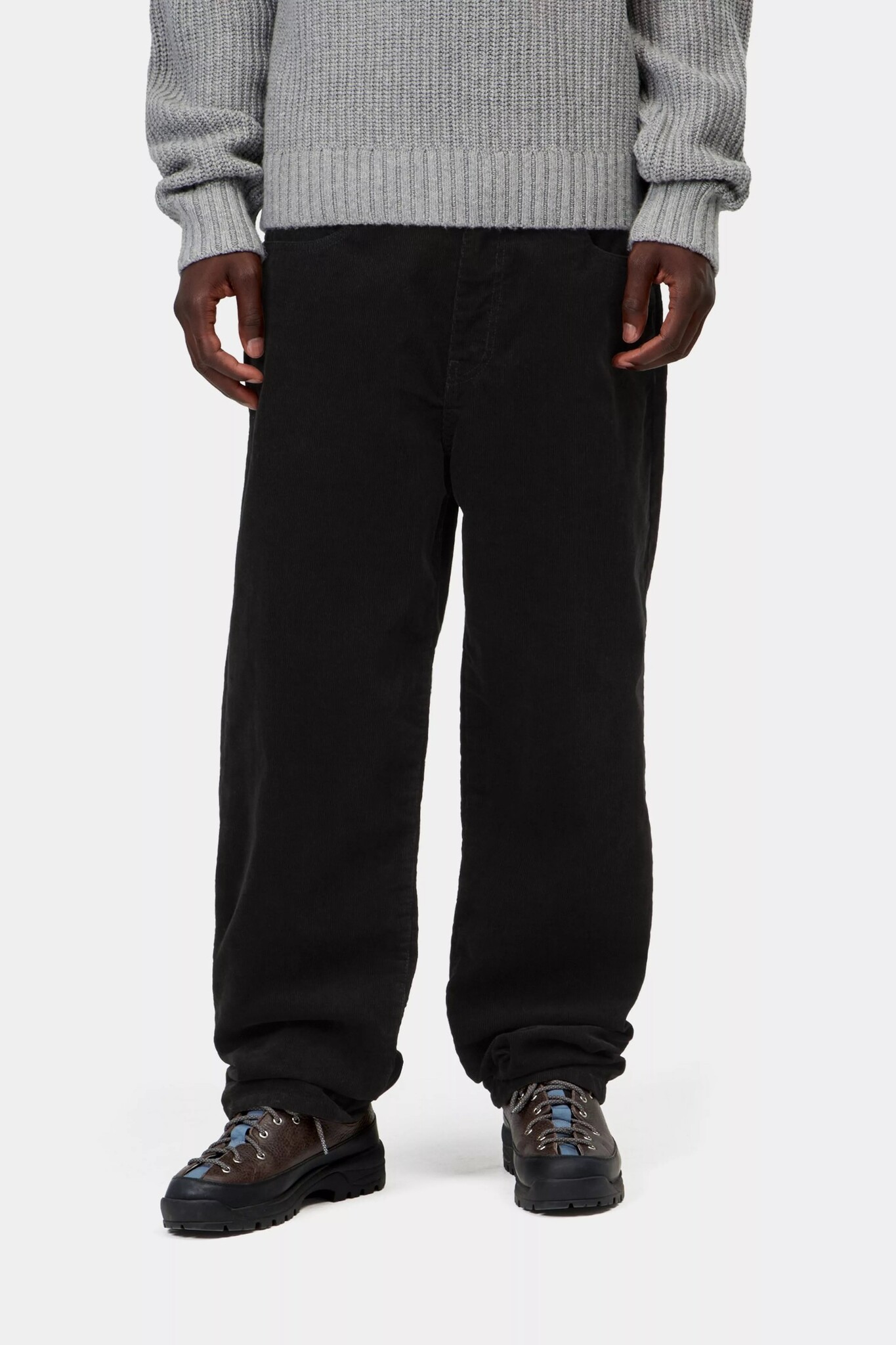 Carhartt WIP Aaron Pant - Corduroy Black (Burst Washed)
