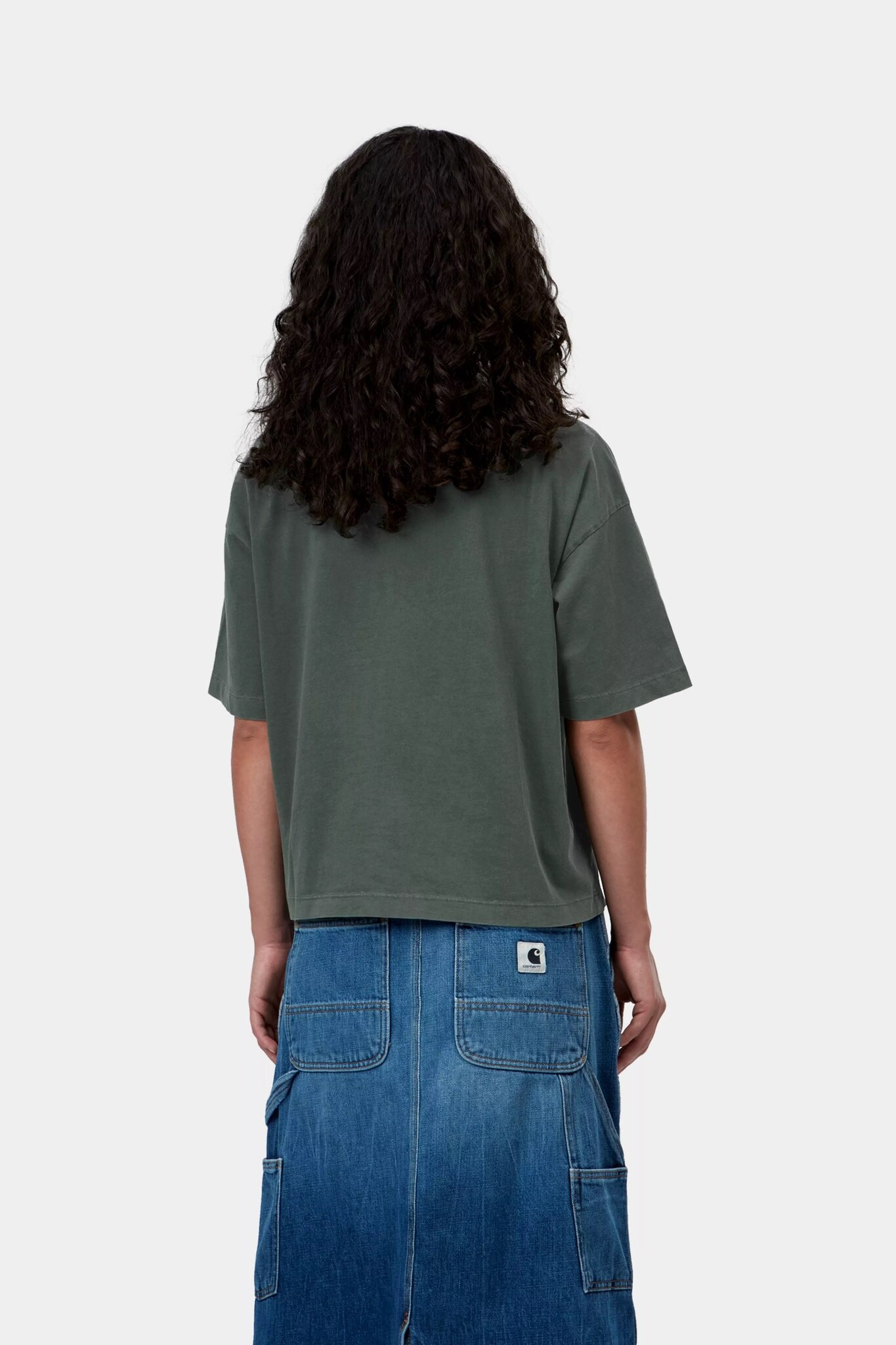 Carhartt WIP W' S/S Nelson T-Shirt - Dark Scarab (Garment Dyed)