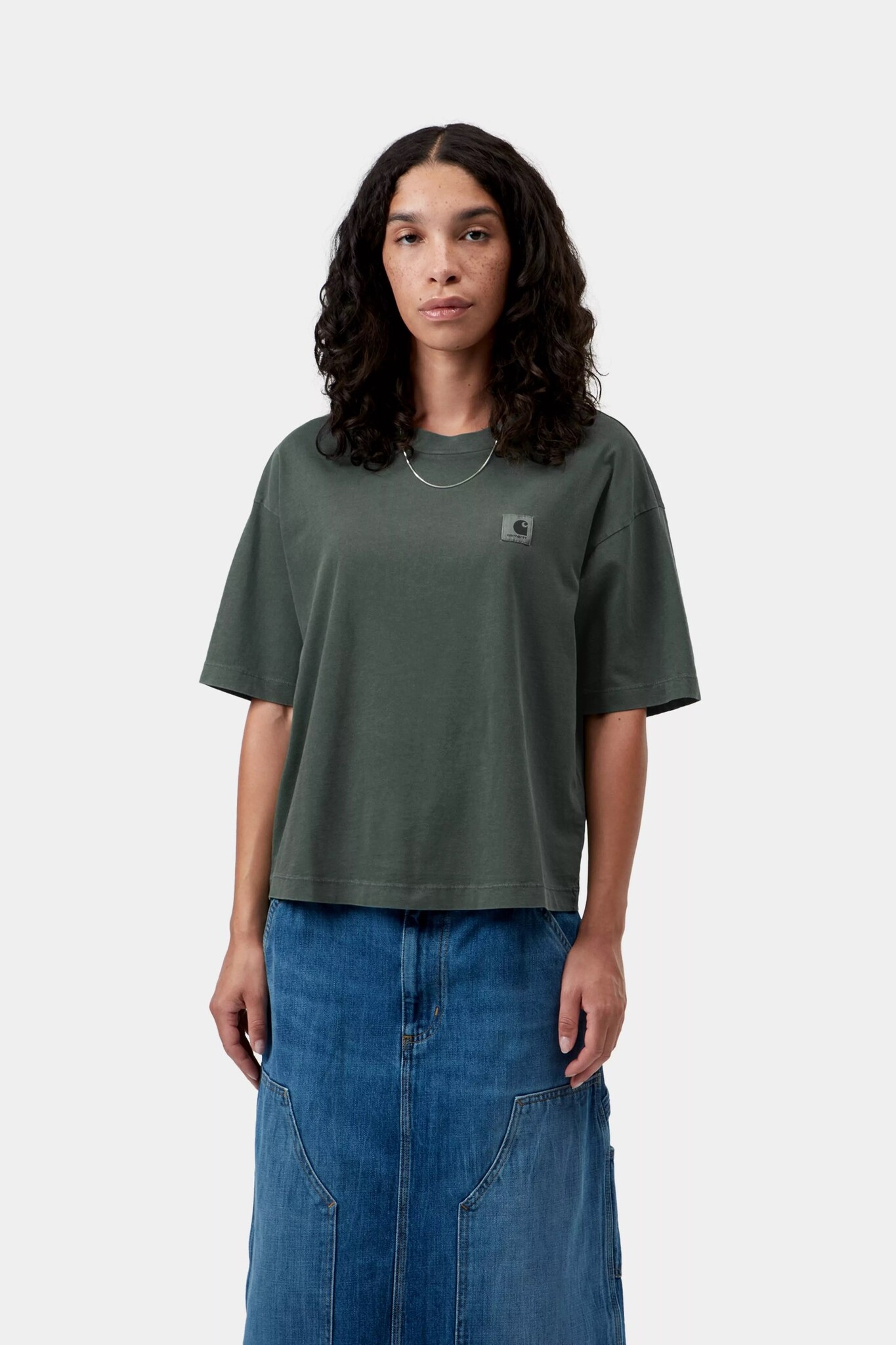 Carhartt WIP W' S/S Nelson T-Shirt - Dark Scarab (Garment Dyed)