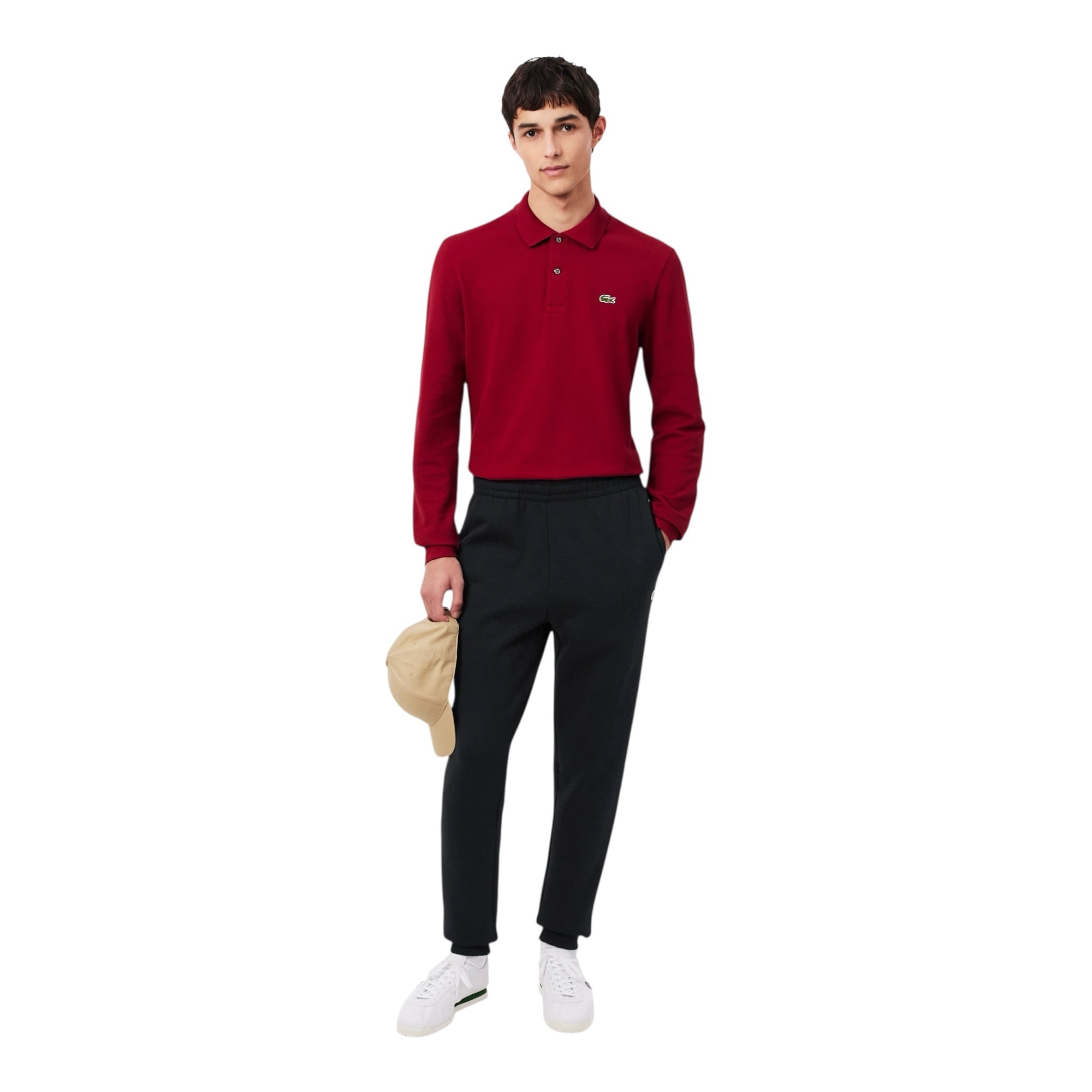 Lacoste Pantalon de Survêtement Molleton Tapered Fit - Noir