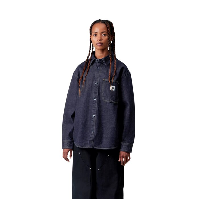 Carhartt WIP W' L/S Marly Shirt Jkt - Blue Heavy Stone Wash